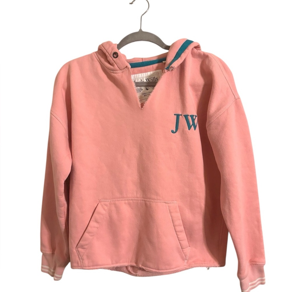 Jack Willis Pink Pullover Cropped Sweatshirt Size 4 Altered‎